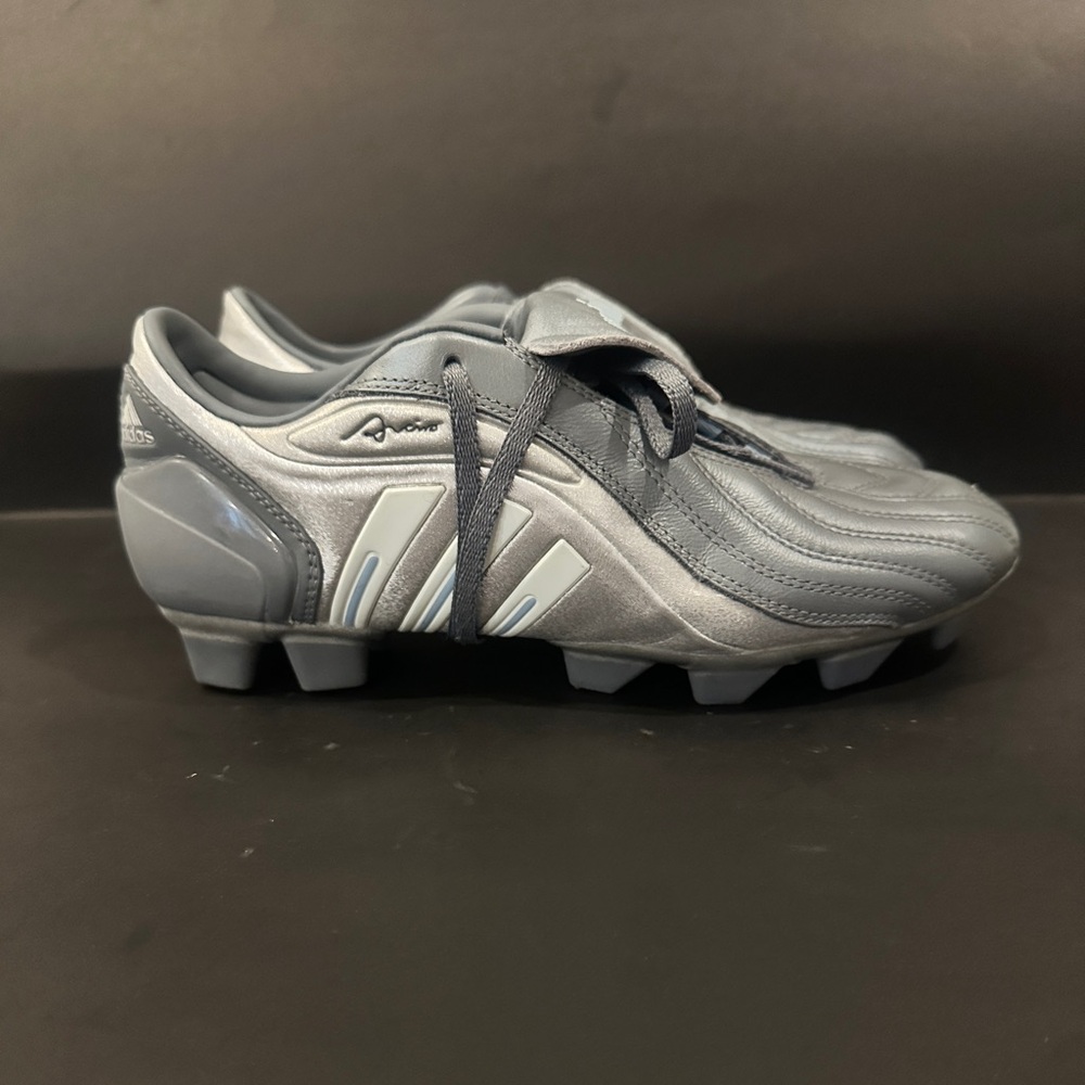 Vintage Adidas Predator Pulse TRX FG Silver Football Soccer Cleats US Size 7.5